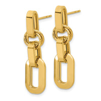 Load image into Gallery viewer, 14K Polished Fancy Link Dangle Post Earrings
