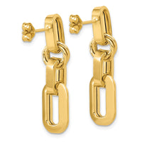Load image into Gallery viewer, 14K Polished Fancy Link Dangle Post Earrings
