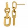 14K Polished Fancy Link Dangle Post Earrings