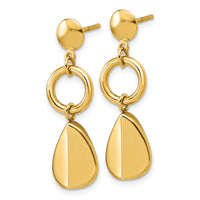Load image into Gallery viewer, 14K Polished Geometric Fancy Dangle Post Earrings
