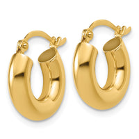 Load image into Gallery viewer, 14k Polished 4mm x 15mm Lightweight Tube Earrings
