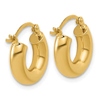 Load image into Gallery viewer, 14k Polished 4mm x 15mm Lightweight Tube Earrings
