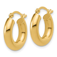Load image into Gallery viewer, 14k Polished 4mm x 17mm Lightweight Tube Earrings

