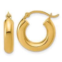 Load image into Gallery viewer, 14k Polished 4mm x 17mm Lightweight Tube Earrings
