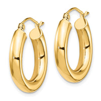 Load image into Gallery viewer, 14k Polished 4mm x 20mm Lightweight Tube Earrings
