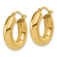Load image into Gallery viewer, 14k Polished 5mm x 20mm Lightweight Hoop Earrings
