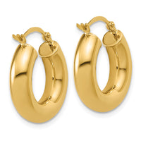Load image into Gallery viewer, 14k Polished 5mm x 20mm Lightweight Hoop Earrings
