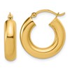 14k Polished 5mm x 20mm Lightweight Hoop Earrings