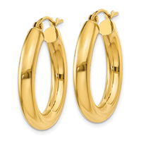 Load image into Gallery viewer, 14k Polished 5mm x 25mm Lightweight Hoop Earrings
