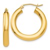14k Polished 5mm x 25mm Lightweight Hoop Earrings