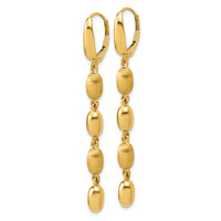 Load image into Gallery viewer, 14K Polished and Brushed Fancy Leverback Dangle Earrings
