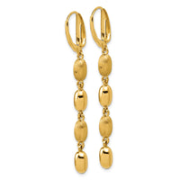 Load image into Gallery viewer, 14K Polished and Brushed Fancy Leverback Dangle Earrings
