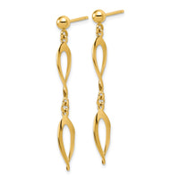 Load image into Gallery viewer, 14K Polished Fancy Dangle Post Earrings
