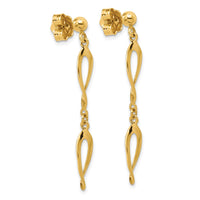 Load image into Gallery viewer, 14K Polished Fancy Dangle Post Earrings
