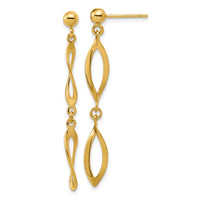 Load image into Gallery viewer, 14K Polished Fancy Dangle Post Earrings
