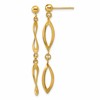 14K Polished Fancy Dangle Post Earrings