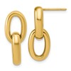 14K Polished Ovals Dangle Post Earrings