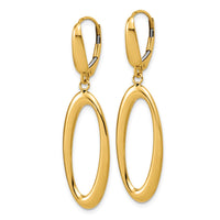 Load image into Gallery viewer, 14K Polished Fancy Oval Leverback Earrings
