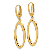 Load image into Gallery viewer, 14K Polished Fancy Oval Leverback Earrings
