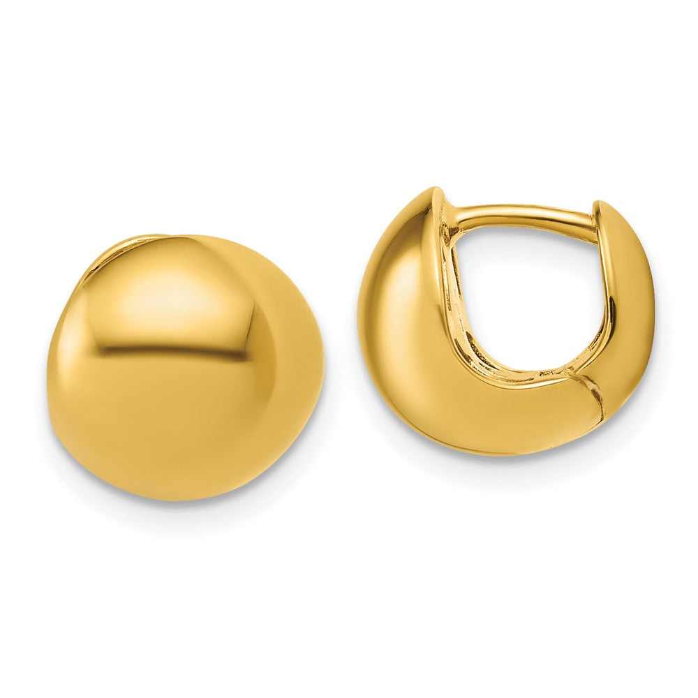 14K Polished Hinged Hoop Earrings