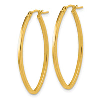 Load image into Gallery viewer, 14K Polished  Oval Hoop Earrings
