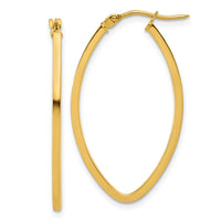 Load image into Gallery viewer, 14K Polished  Oval Hoop Earrings
