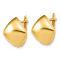 Load image into Gallery viewer, 14K Polished Geometric Hinged Hoop Earrings
