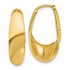 14K Polished Fancy Wave Hinged Hoop Earrings