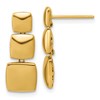 14K Polished Square Dangle Post Earrings