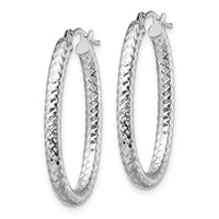 Load image into Gallery viewer, 14K ForeverLite White Gold Polished and Textured Earrings
