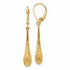 14K D/C Leverback Earrings