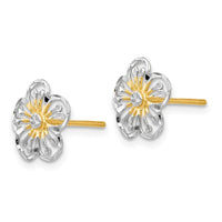 Load image into Gallery viewer, 14K w/White Rhodium Polished and D/C Post Earrings

