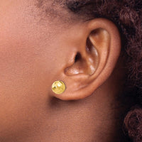 Load image into Gallery viewer, 14K Polished Faceted Post Earrings
