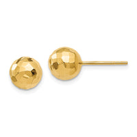 Load image into Gallery viewer, 14K Polished Faceted Post Earrings
