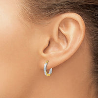Load image into Gallery viewer, 14K w/White Rhodium Plating Polished Hoop Earrings
