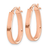 Load image into Gallery viewer, 14K Rose Gold Polished U-Shape Hoop Earrings

