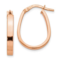 Load image into Gallery viewer, 14K Rose Gold Polished U-Shape Hoop Earrings
