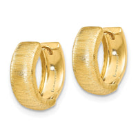 Load image into Gallery viewer, 14K Polished and Textured Hinged Hoop Earrings
