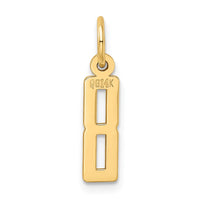 Load image into Gallery viewer, 14k Small Elongated Number 8 Charm
