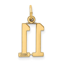 Load image into Gallery viewer, 14k Small Elongated Number 11 Charm
