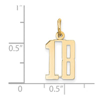 Load image into Gallery viewer, 14k Small Elongated Number 18 Charm
