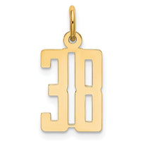 Load image into Gallery viewer, 14k Small Elongated Number 38 Charm
