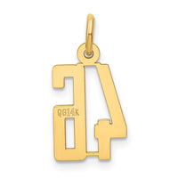 Load image into Gallery viewer, 14k Small Elongated Number 46 Charm
