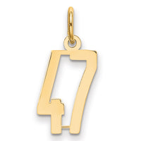 Load image into Gallery viewer, 14k Small Elongated Number 47 Charm
