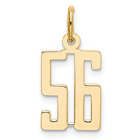 Load image into Gallery viewer, 14k Small Elongated Number 56 Charm
