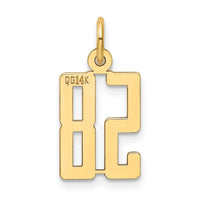 Load image into Gallery viewer, 14k Small Elongated Number 58 Charm

