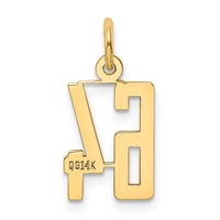Load image into Gallery viewer, 14k Small Elongated Number 64 Charm
