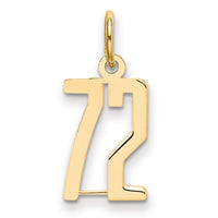 Load image into Gallery viewer, 14k Small Elongated Number 72 Charm
