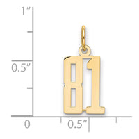 Load image into Gallery viewer, 14k Small Elongated Number 81 Charm
