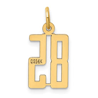 Load image into Gallery viewer, 14k Small Elongated Number 85 Charm
